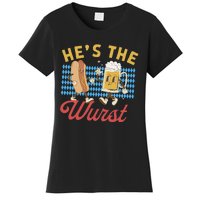 Oktoberfes Hes The Wurst Shes A Brat Couples Matching Women's T-Shirt