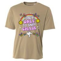 Only Here To Sniff Chair Embarrassing Inappropriate Humor Cooling Performance Crew T-Shirt