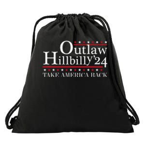 Outlaw Hillbilly Take America Back American Flag Pro Trump Drawstring Bag