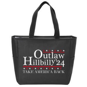 Outlaw Hillbilly Take America Back American Flag Pro Trump Zip Tote Bag