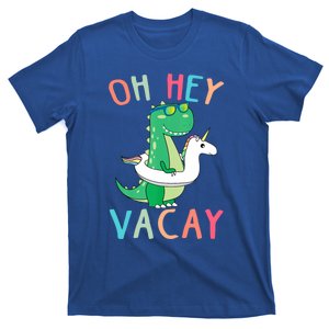 Oh Hey Vacay Dinosaur Unicorn Tropical Summer Funny Gift T-Shirt