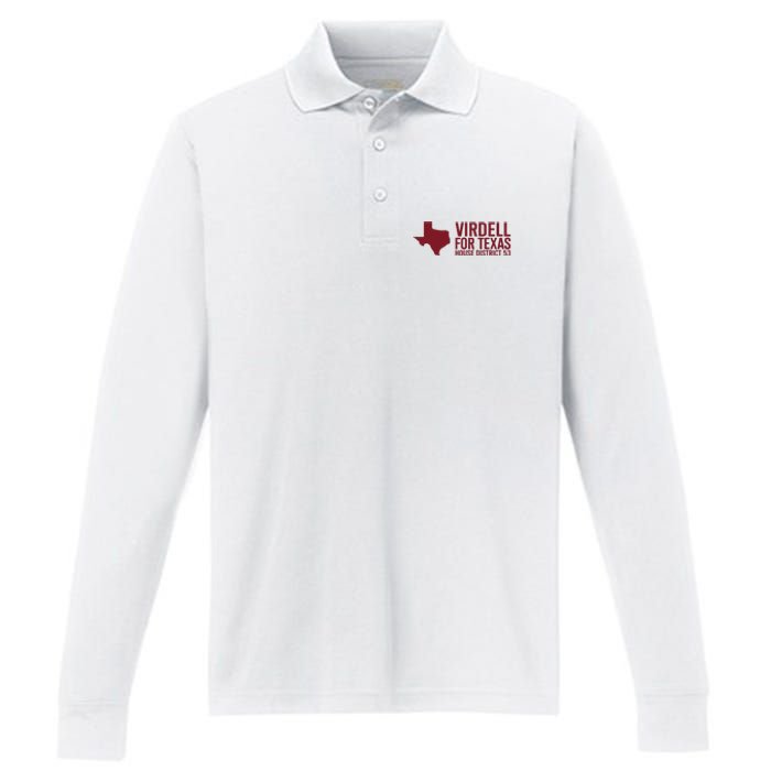 On Herrera Virdell For Texas House District 53 Performance Long Sleeve Polo