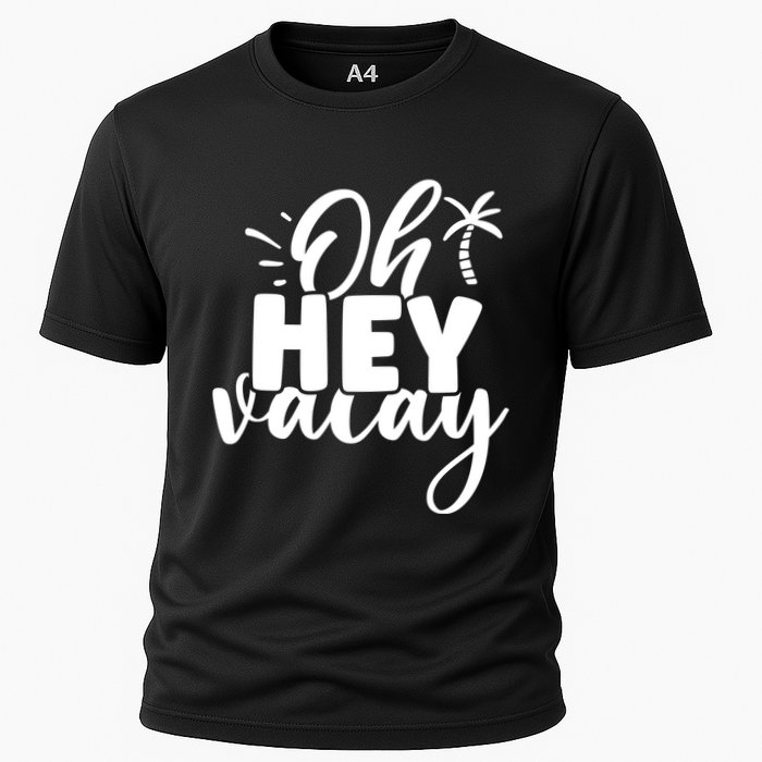 Oh Hey Vacay Palm Tree Summer Cooling Performance Crew T-Shirt