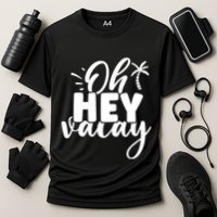 Oh Hey Vacay Palm Tree Summer Cooling Performance Crew T-Shirt