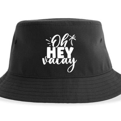 Oh Hey Vacay Palm Tree Summer Sustainable Bucket Hat