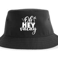 Oh Hey Vacay Palm Tree Summer Sustainable Bucket Hat