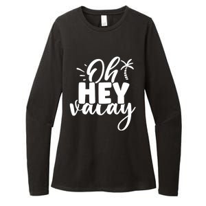 Oh Hey Vacay Palm Tree Summer Womens CVC Long Sleeve Shirt