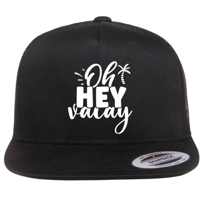 Oh Hey Vacay Palm Tree Summer Flatbill Hat
