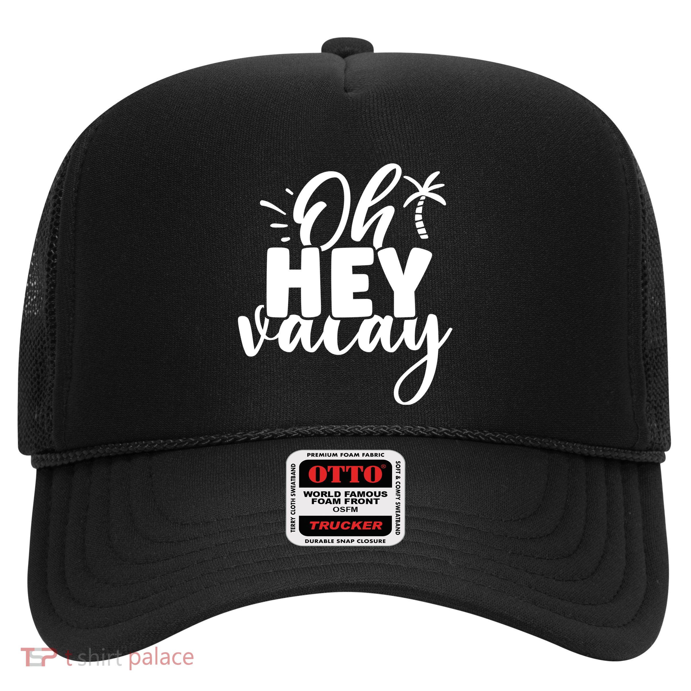 Oh Hey Vacay Palm Tree Summer Trucker Hat