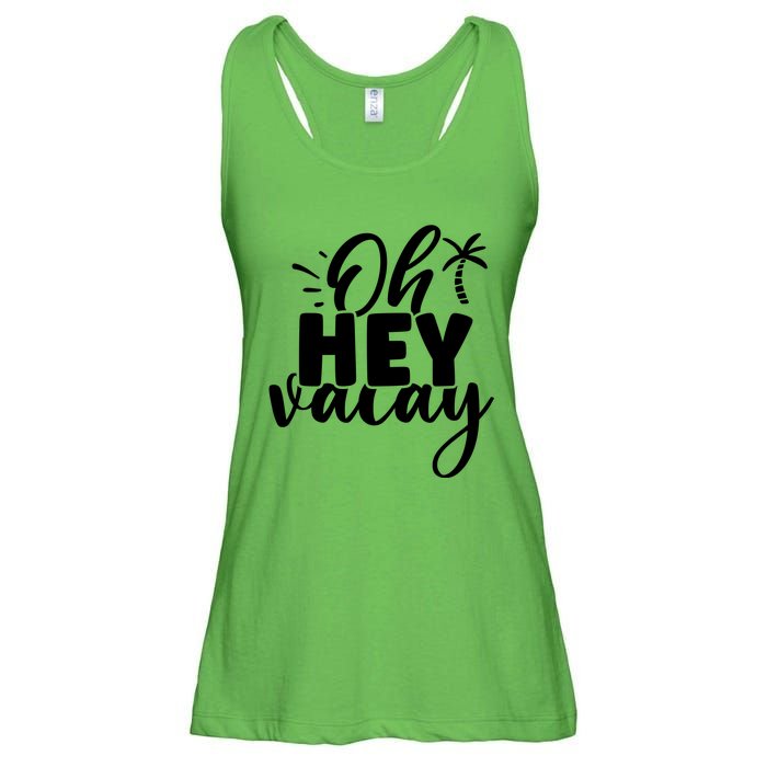 Oh Hey Vacay Palm Tree Summer Ladies Essential Flowy Tank