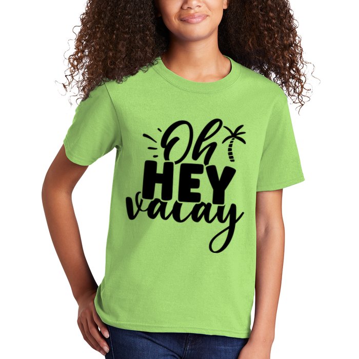 Oh Hey Vacay Palm Tree Summer Kids T-Shirt