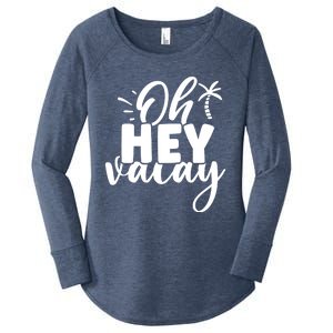 Oh Hey Vacay Palm Tree Summer Women's Perfect Tri Tunic Long Sleeve Shirt