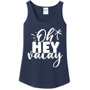 Oh Hey Vacay Palm Tree Summer Ladies Essential Tank