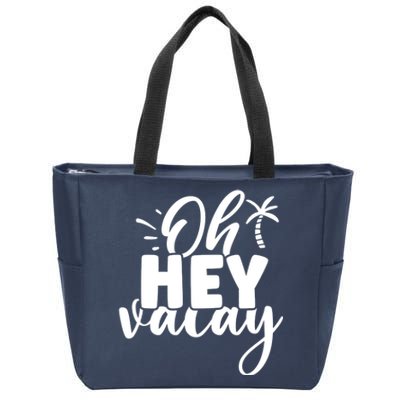 Oh Hey Vacay Palm Tree Summer Zip Tote Bag