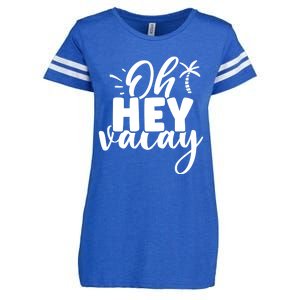 Oh Hey Vacay Palm Tree Summer Enza Ladies Jersey Football T-Shirt