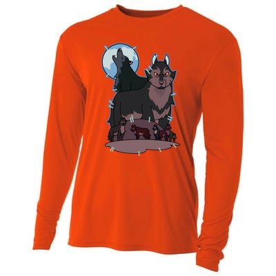 Owl House Wolf Gift Hunter's Wolf Funny Gift Christmas Trendy Gift Cooling Performance Long Sleeve Crew