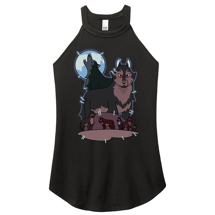 Owl House Wolf Gift Hunter's Wolf Funny Gift Christmas Trendy Gift Women's Perfect Tri Rocker Tank