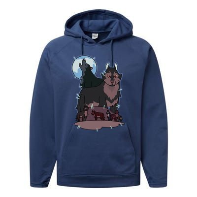 Owl House Wolf Gift Hunter's Wolf Funny Gift Christmas Trendy Gift Performance Fleece Hoodie