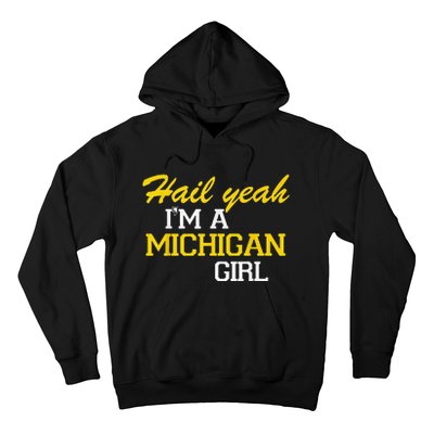 Oh Hail Yeah Michigan Michigander Pride Distressed Hoodie