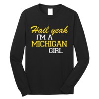 Oh Hail Yeah Michigan Michigander Pride Distressed Long Sleeve Shirt