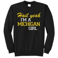 Oh Hail Yeah Michigan Michigander Pride Distressed Sweatshirt