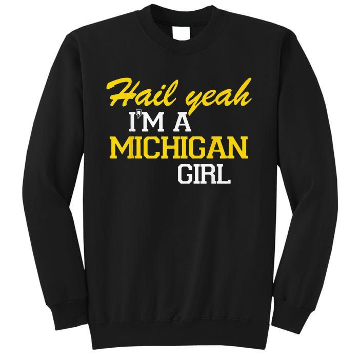 Oh Hail Yeah Michigan Michigander Pride Distressed Sweatshirt