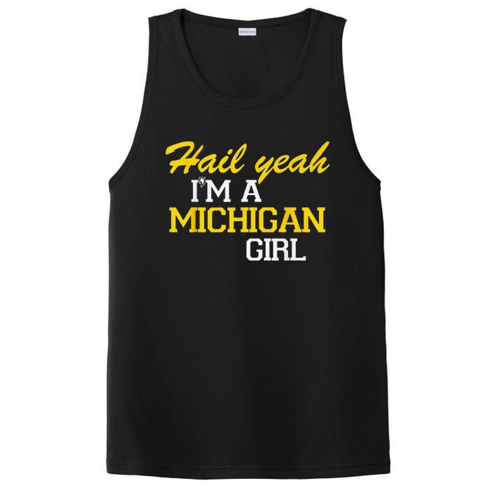 Oh Hail Yeah Michigan Michigander Pride Distressed PosiCharge Competitor Tank