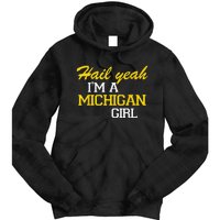 Oh Hail Yeah Michigan Michigander Pride Distressed Tie Dye Hoodie