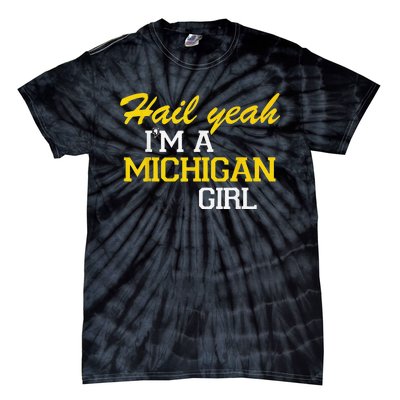 Oh Hail Yeah Michigan Michigander Pride Distressed Tie-Dye T-Shirt