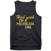 Oh Hail Yeah Michigan Michigander Pride Distressed Tank Top