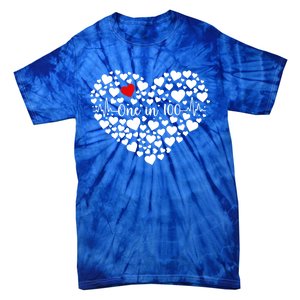 One In 100 Chd Congenital Heart Disease Awareness Gift Tie-Dye T-Shirt