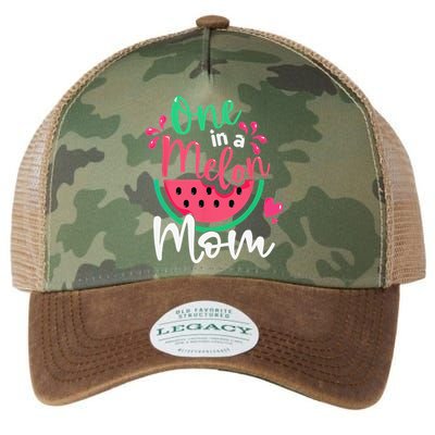 One In A Melon Mom Birthday Matching Watermelon Family Legacy Tie Dye Trucker Hat