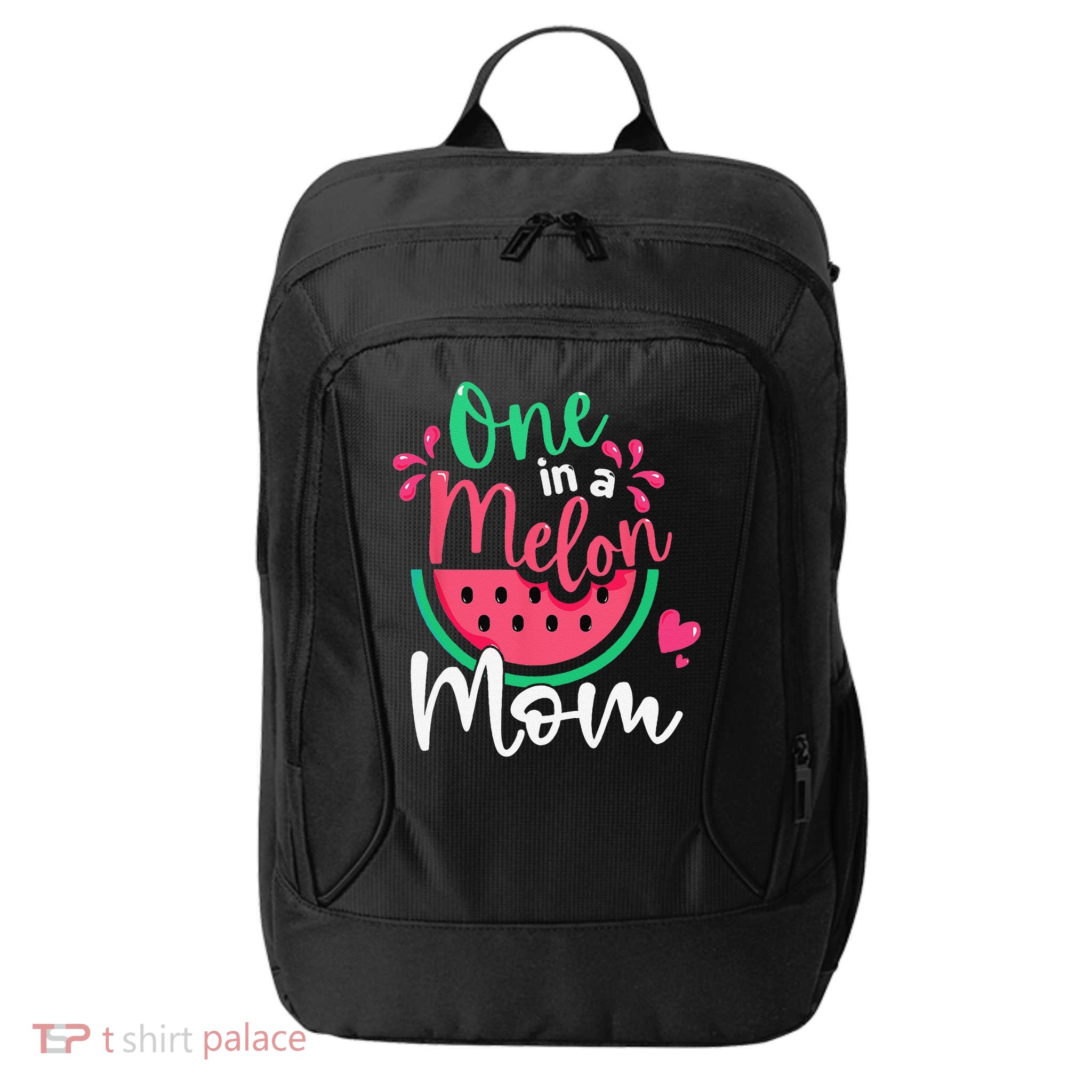 One In A Melon Mom Birthday Matching Watermelon Family City Backpack