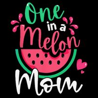 One In A Melon Mom Birthday Matching Watermelon Family Short Acrylic Beanie