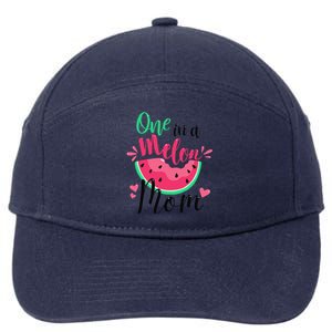 One In A Melon Mom Summer Birthday Party Matching Family 7-Panel Snapback Hat