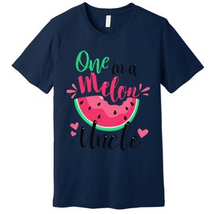 One In A Melon Uncle Summer Birthday Party Matching Family Premium T-Shirt