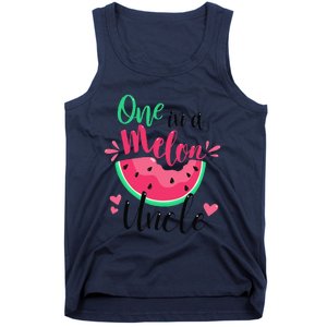 One In A Melon Uncle Summer Birthday Party Matching Family Tank Top