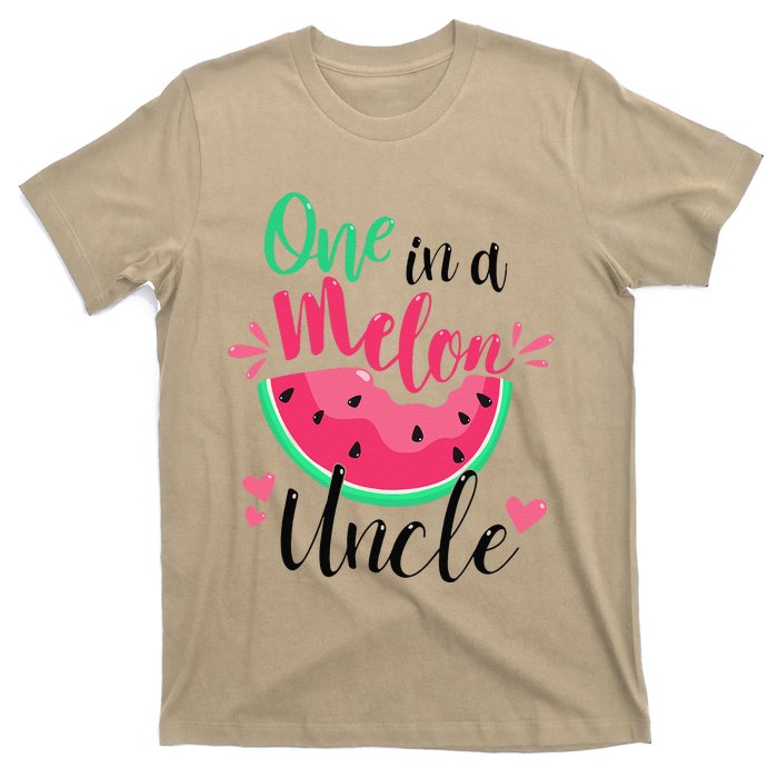 One In A Melon Uncle Summer Birthday Party Matching Family T-Shirt