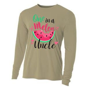 One In A Melon Uncle Summer Birthday Party Matching Family Cooling Performance Long Sleeve Crew