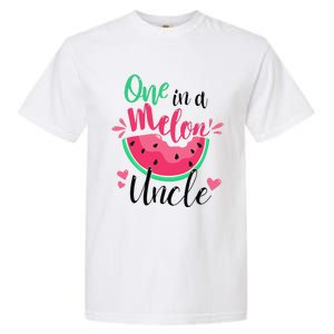 One In A Melon Uncle Summer Birthday Party Matching Family Garment-Dyed Heavyweight T-Shirt