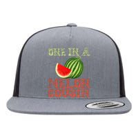 One In A Melon Cousin Funny Watermelon Family Flat Bill Trucker Hat