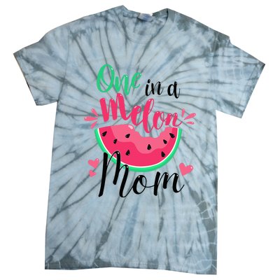 One In A Melon Mom Summer Birthday Party Matching Family Tie-Dye T-Shirt