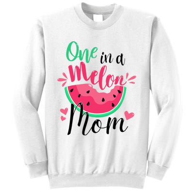 One In A Melon Mom Summer Birthday Party Matching Family Sweatshirt