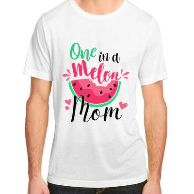 One In A Melon Mom Summer Birthday Party Matching Family Adult ChromaSoft Performance T-Shirt