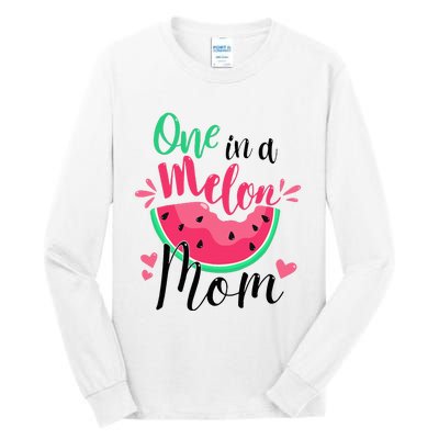 One In A Melon Mom Summer Birthday Party Matching Family Tall Long Sleeve T-Shirt