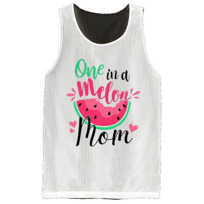 One In A Melon Mom Summer Birthday Party Matching Family Mesh Reversible Basketball Jersey Tank