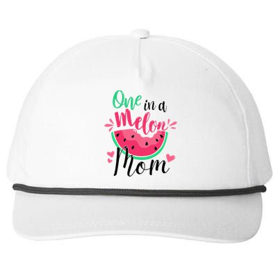 One In A Melon Mom Summer Birthday Party Matching Family Snapback Five-Panel Rope Hat