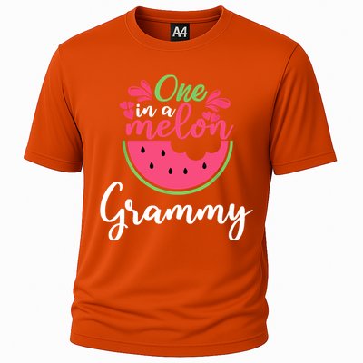 One In A Melon Grammy Birthday Matching Family Cooling Performance Crew T-Shirt