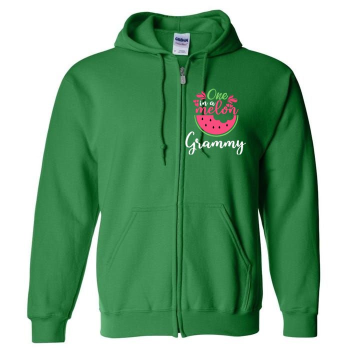 One In A Melon Grammy Birthday Matching Family Full Zip Hoodie