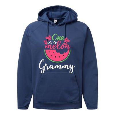 One In A Melon Grammy Birthday Matching Family Performance Fleece Hoodie